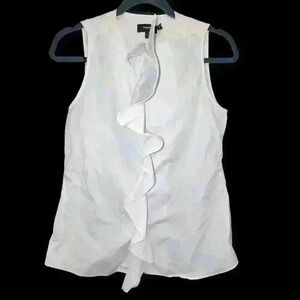 Women’s Vince ruffled sleeveless cotton blouse size small